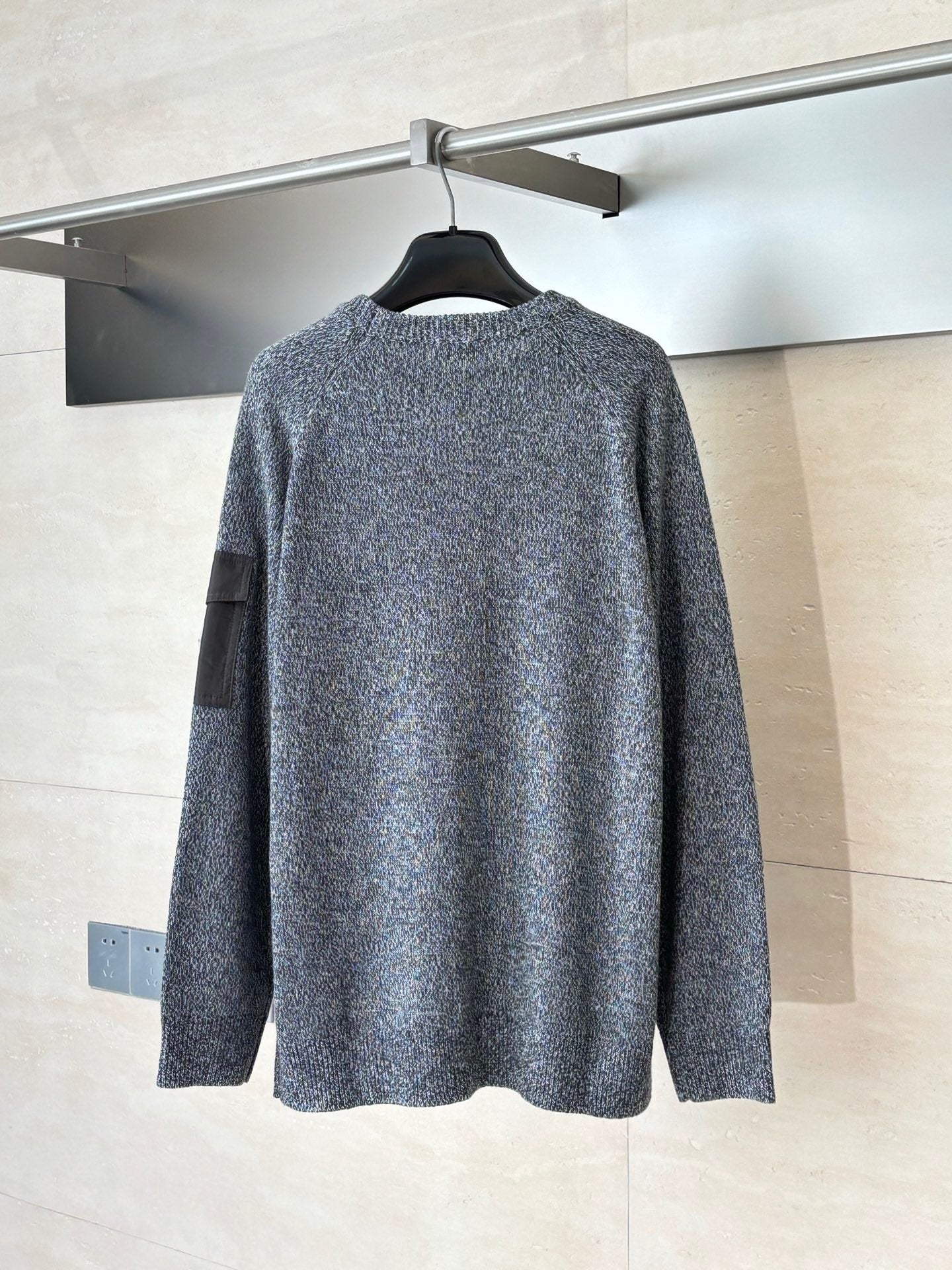 Moncler Mouliné Wool & Cashmere Sweater "Grey"