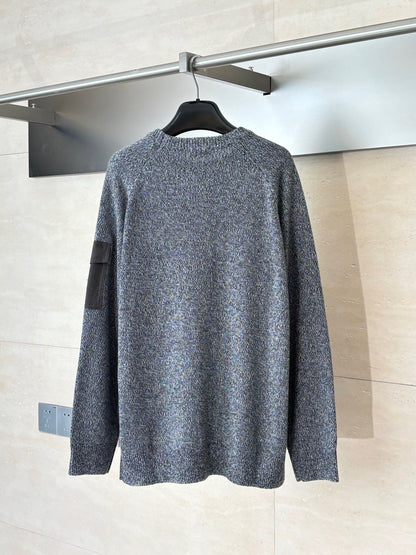 Moncler Mouliné Wool & Cashmere Sweater "Grey"