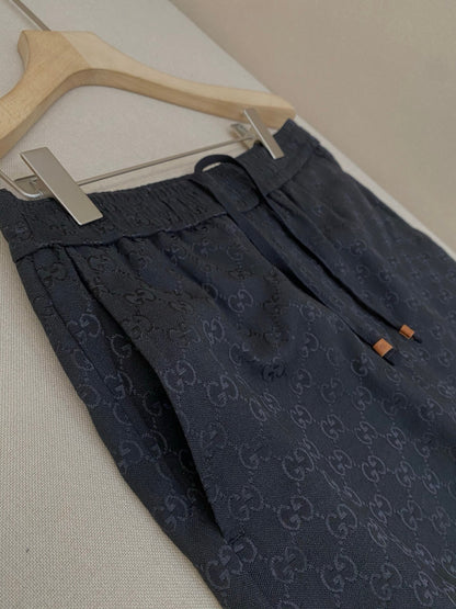 Gucci GG Canvas Track Bottoms "Dark Blue"