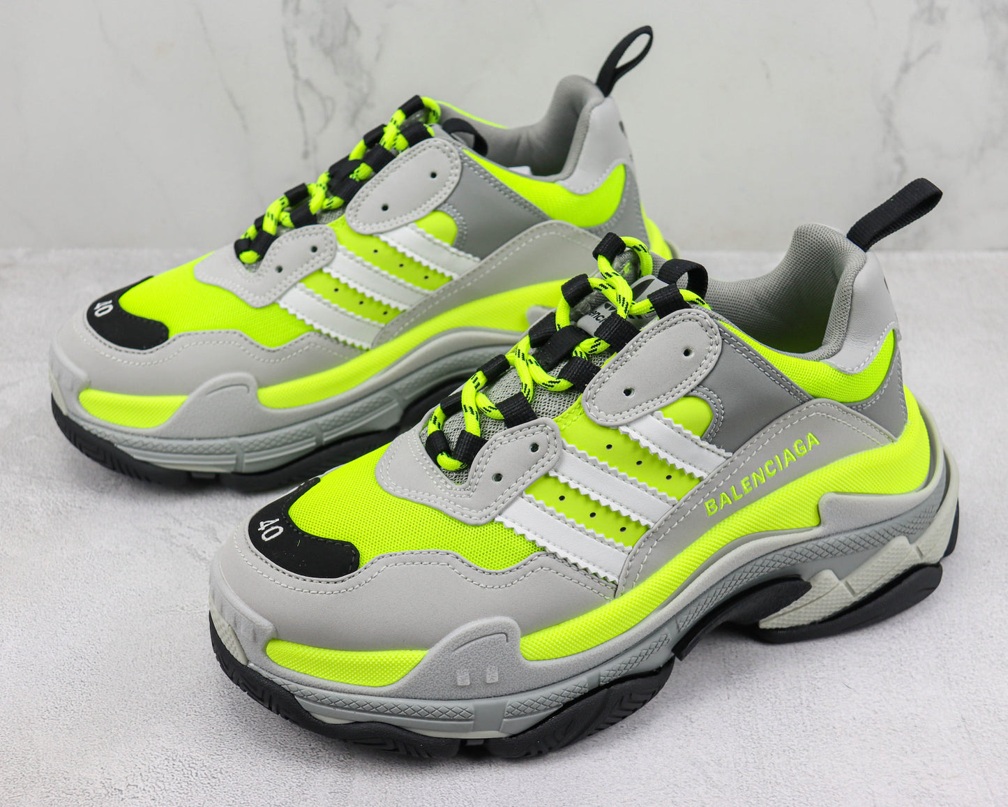 Balenciaga x Adidas Triple S "Fluo Yellow"