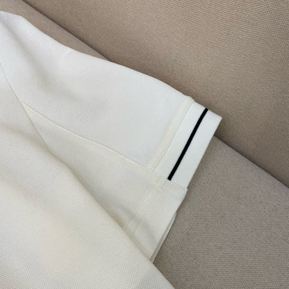 Moncler Logo Patch Cotton Polo T-Shirt "White"