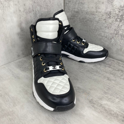 Chanel Interlocking CC High-Top Strap "Black-White"