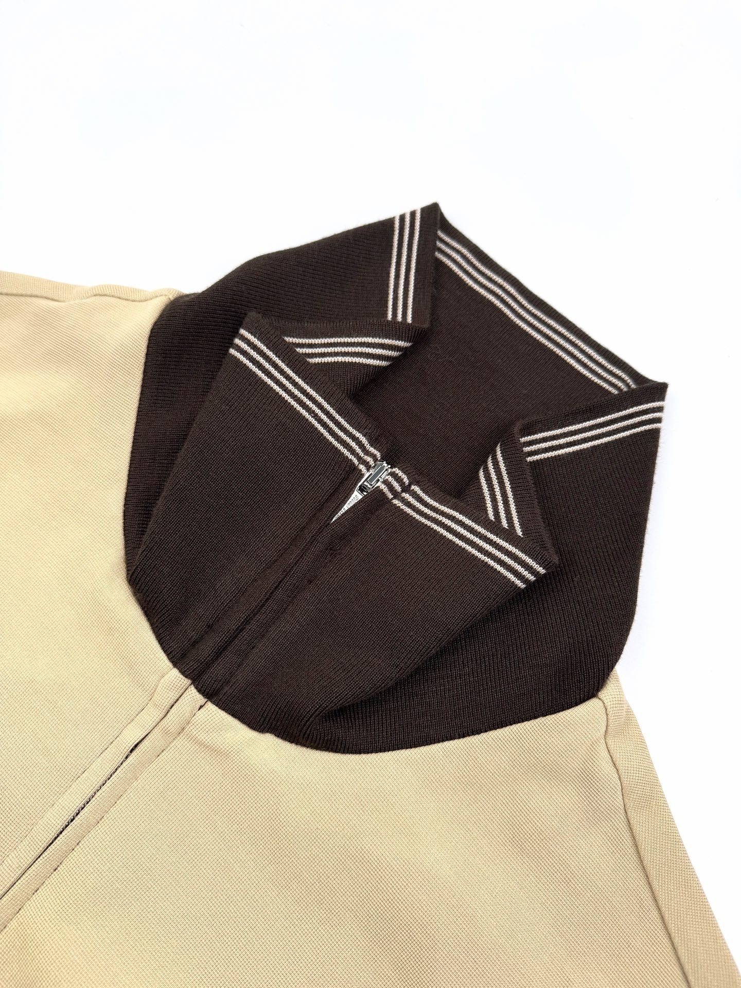 Miu Miu Zip-up Sweatshirt "Beige-Brown"