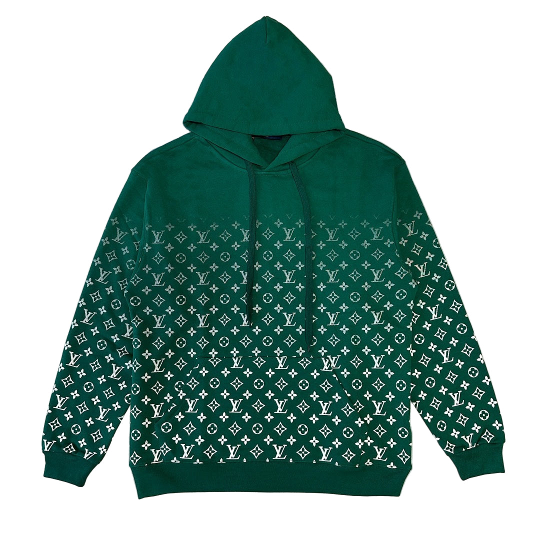 Louis Vuitton Gradient Monogram Hoodie "Green-White"