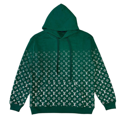 Louis Vuitton Gradient Monogram Hoodie "Green-White"