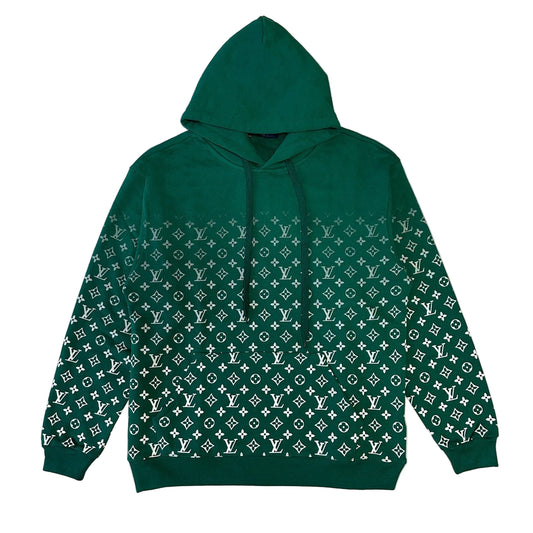 Louis Vuitton Gradient Monogram Hoodie "Green-White"