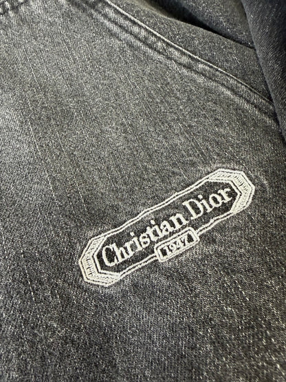 Dior CD Box Hooded Blouson Jacket "Gray Cotton Twill"