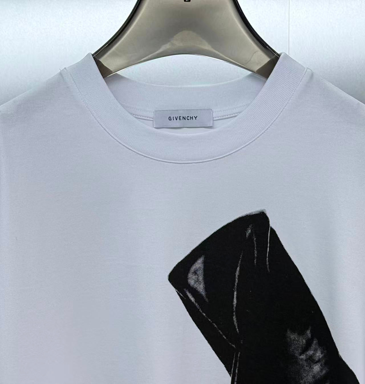 Givenchy T-Shirt Cotton with Surrealism Print "White"