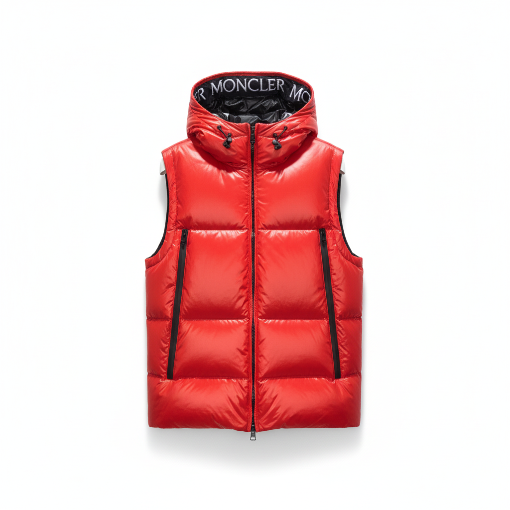 Moncler Agneaux Down Vest "Red"