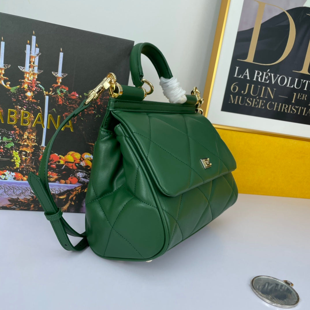 Dolce & Gabbana Sicily Quilted Leather Handbag