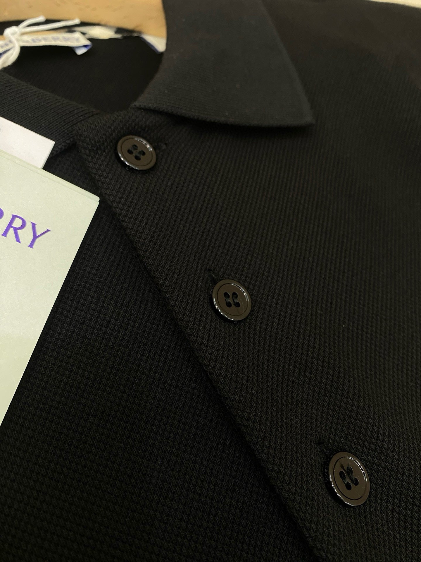 Burberry Cotton B Heart Polo T-Shirt "Black"