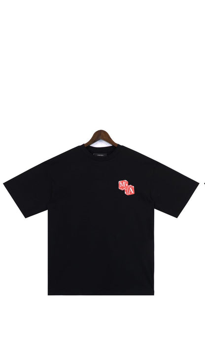 Amiri Dice Logo Print "Black-Red"