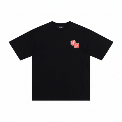Amiri Dice Logo Print "Black-Red"