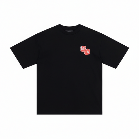 Amiri Dice Logo Print "Black-Red"