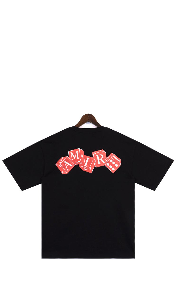 Amiri Dice Logo Print "Black-Red"