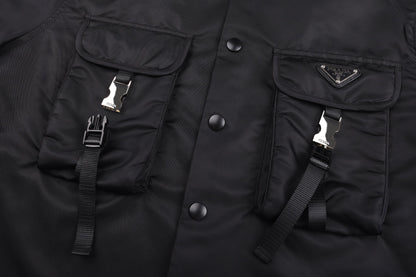 Prada Re-Nylon Triangle Shirt "Black"