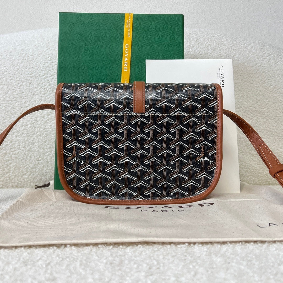 Goyard Belvedere PM Leather Handbag