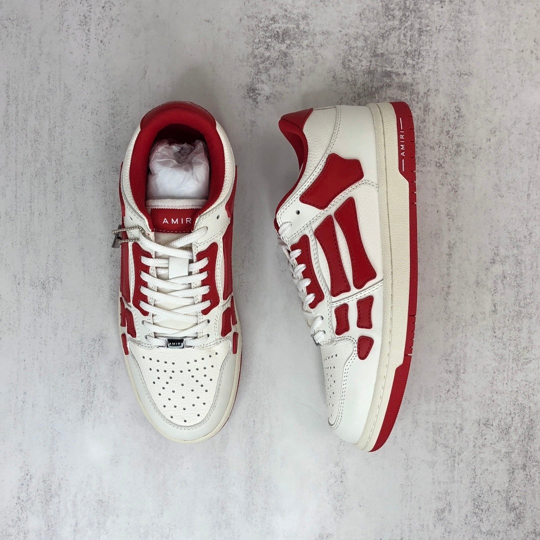Amiri Skel Top Low "White-Red"