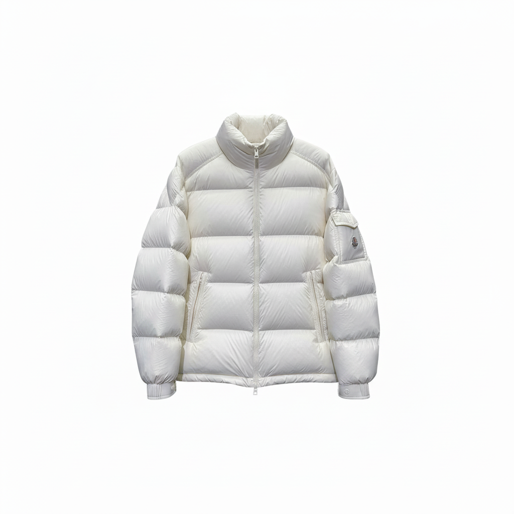 Moncler Levitha Hooded Short Down Jacket "White"