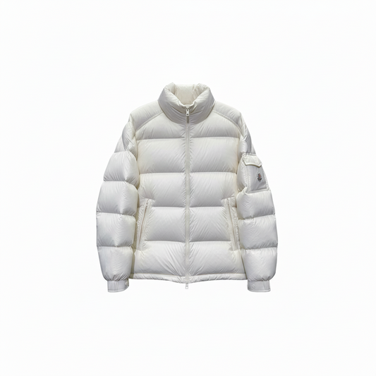 Moncler Levitha Hooded Short Down Jacket "White"