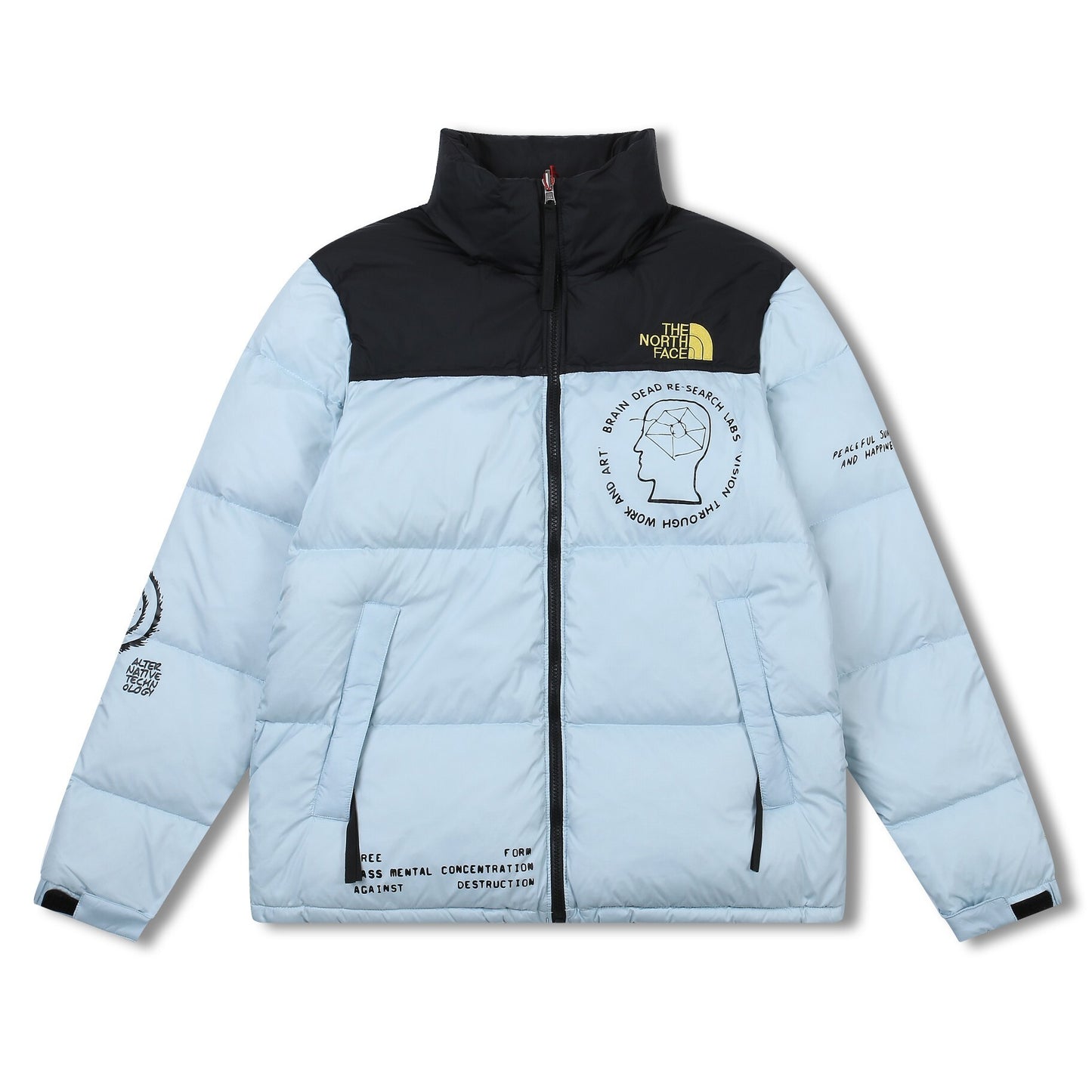 Brain Dead x The North Face Down Jacket "Baby Blue-Black"