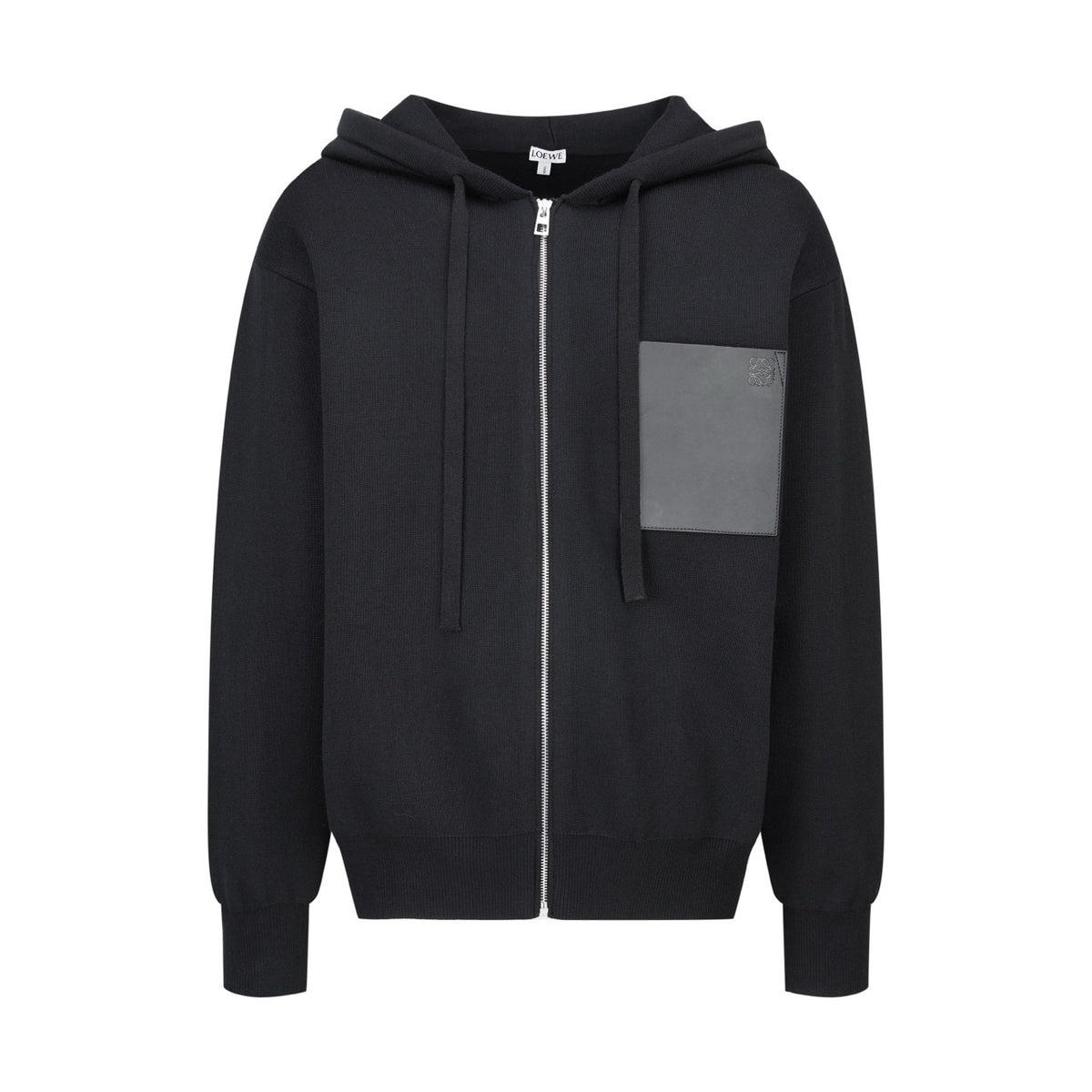 Loewe Zip-up Hoodie in Cotton "Black"
