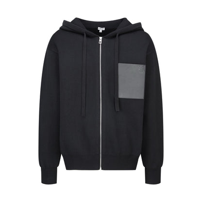 Loewe Zip-up Hoodie in Cotton "Black"