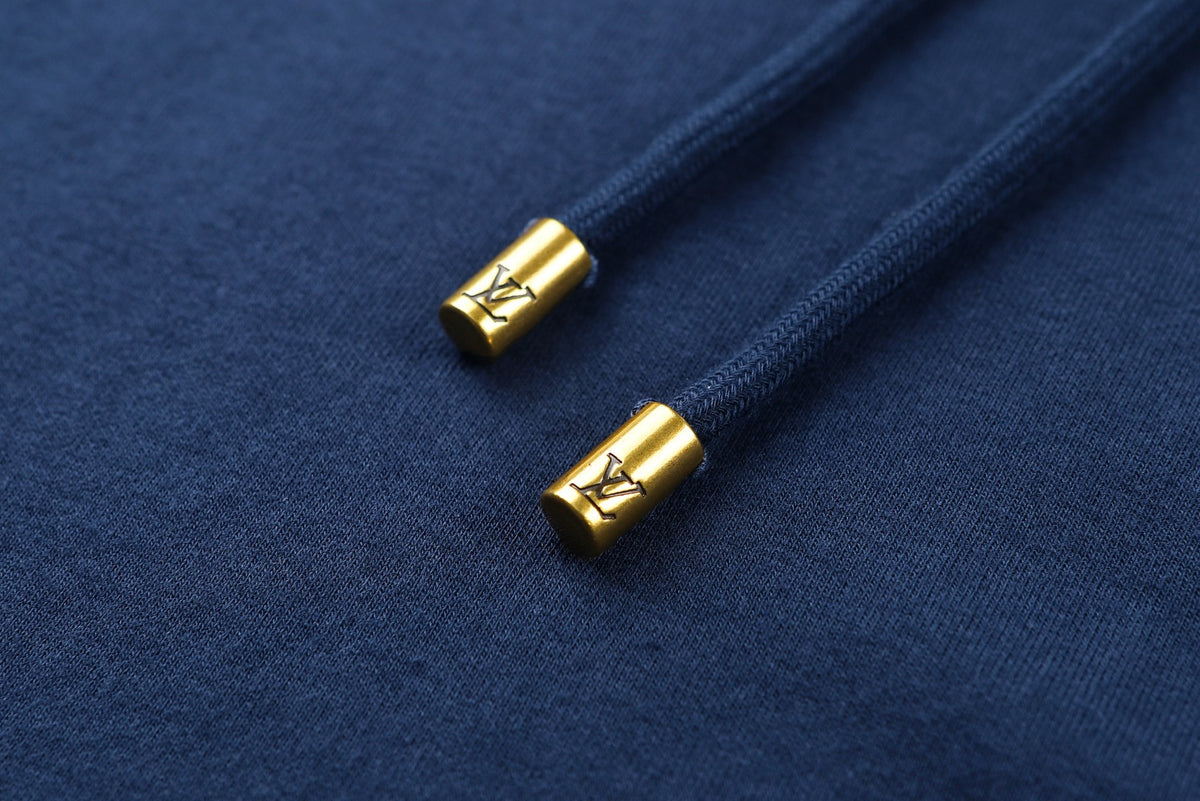 Louis Vuitton Zippered Hoodie With Signature "Blue"