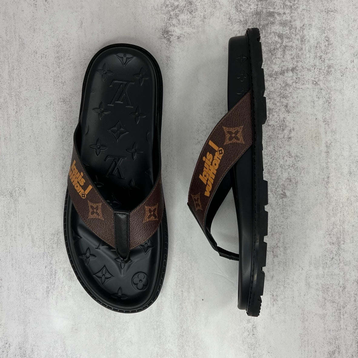 Louis Vuitton Flip-Flops "Brown-Black"