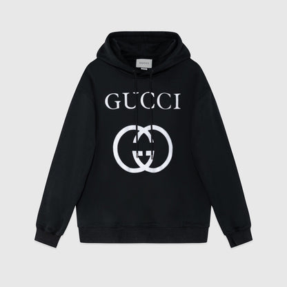 Gucci Interlocking G Hoodie "Black"