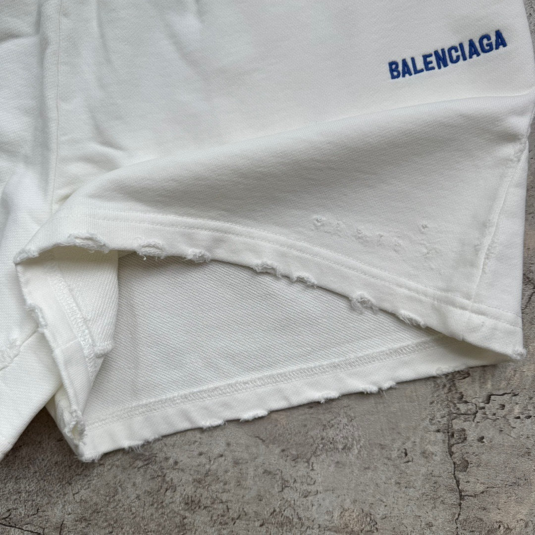 Balenciaga Shorts "White-Blue"