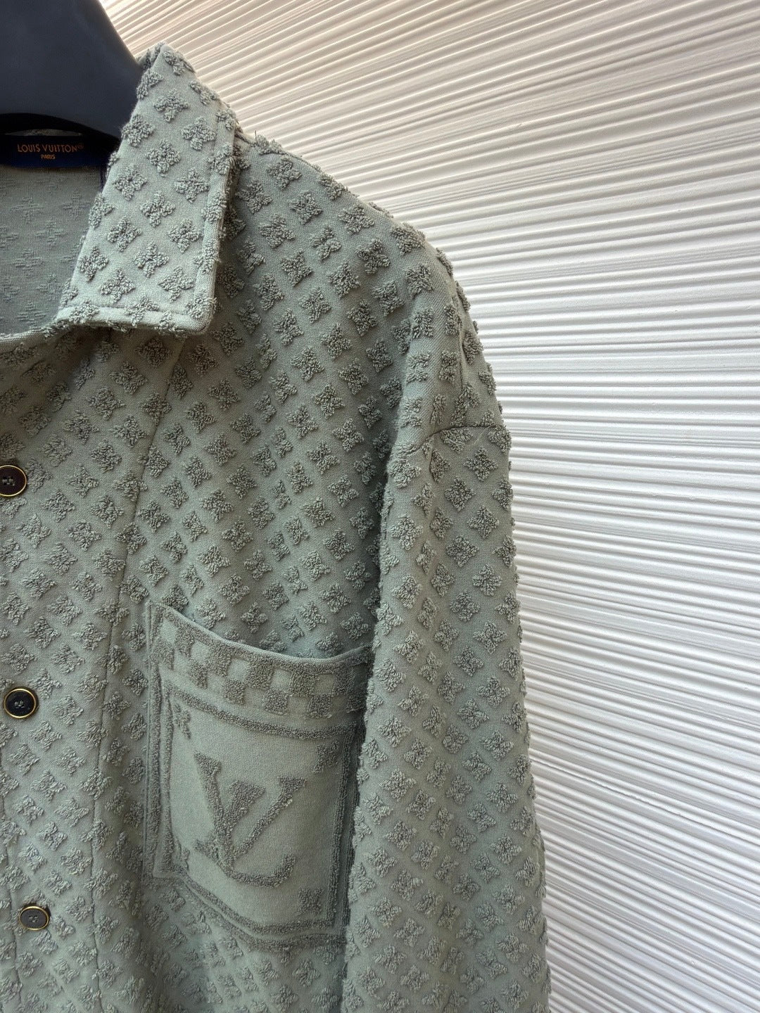 Louis Vuitton French Terry Jacquard Overshirt "New Sage"