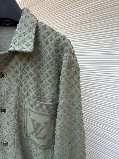 Louis Vuitton French Terry Jacquard Overshirt "New Sage"