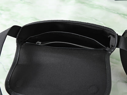 Dior Jett Mini Messenger Bag with Flap "Dior Oblique in Black Jacquard"
