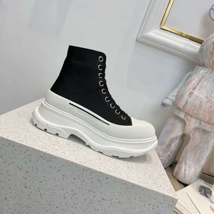 Alexander McQueen Canvas Tread Slick "Black-White"