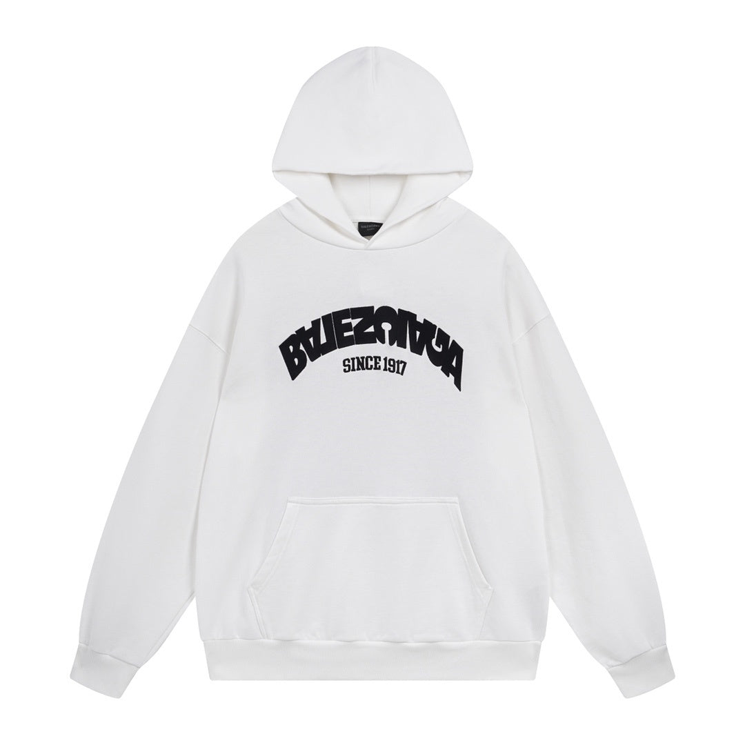 Balenciaga Round Backflip Hoodie "White-Black"