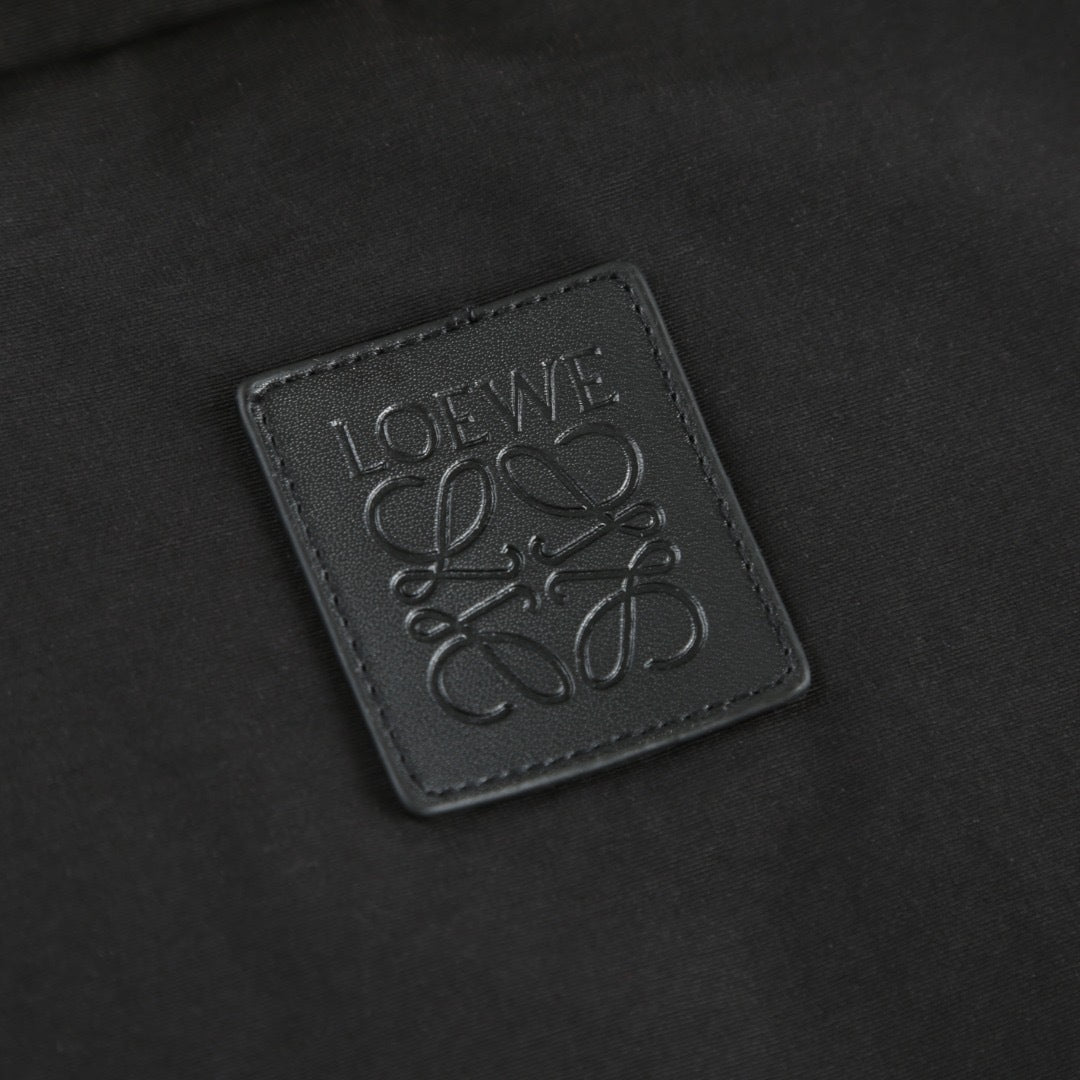 Loewe Shearling-Trimmed Down Jacket "Black"
