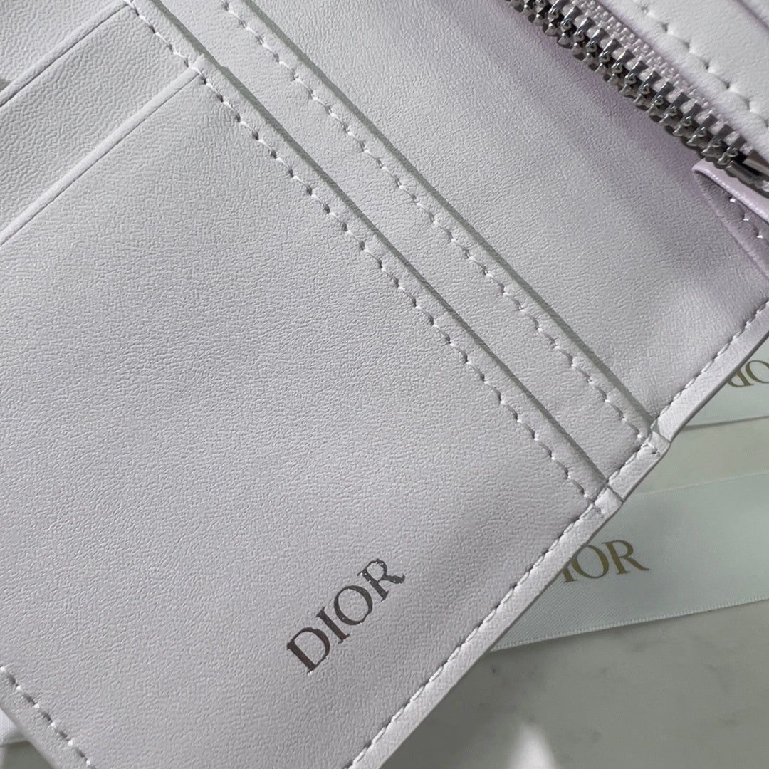 Dior Long Wallet CD Diamond Coated Canvas