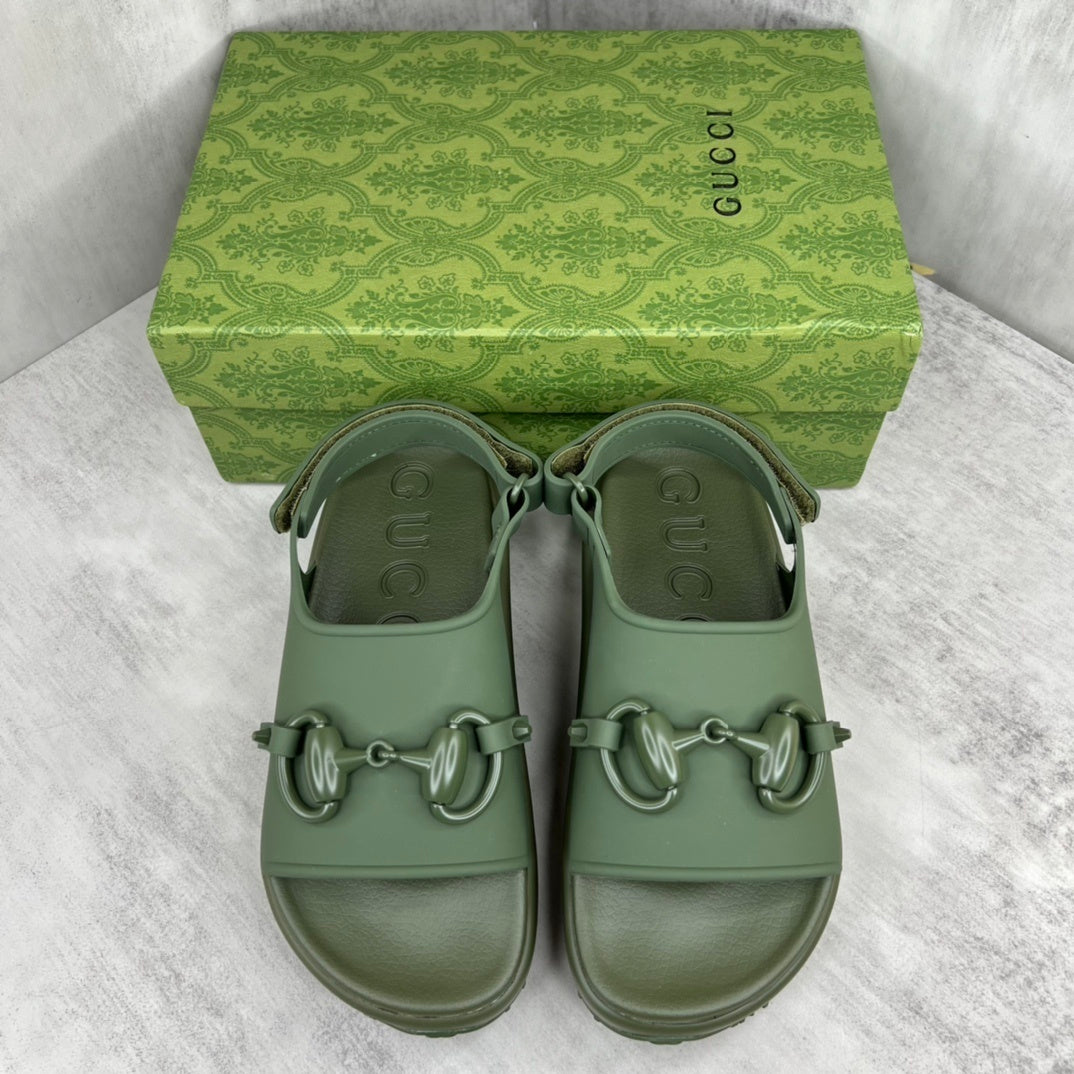 Gucci Horsebit Sandals "Green"