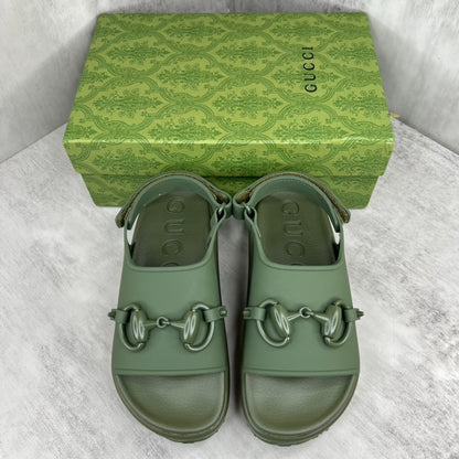 Gucci Horsebit Sandals "Green"