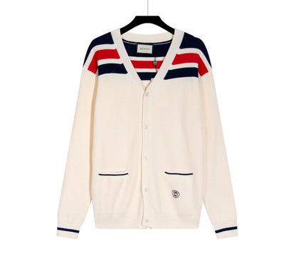 Gucci Cardigan "White-Black-Red"