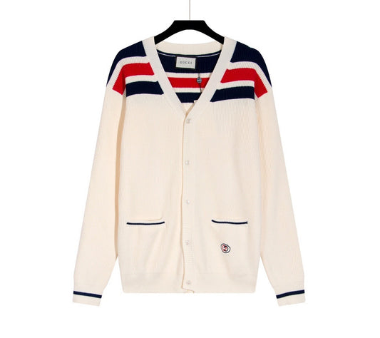 Gucci Cardigan "White-Black-Red"