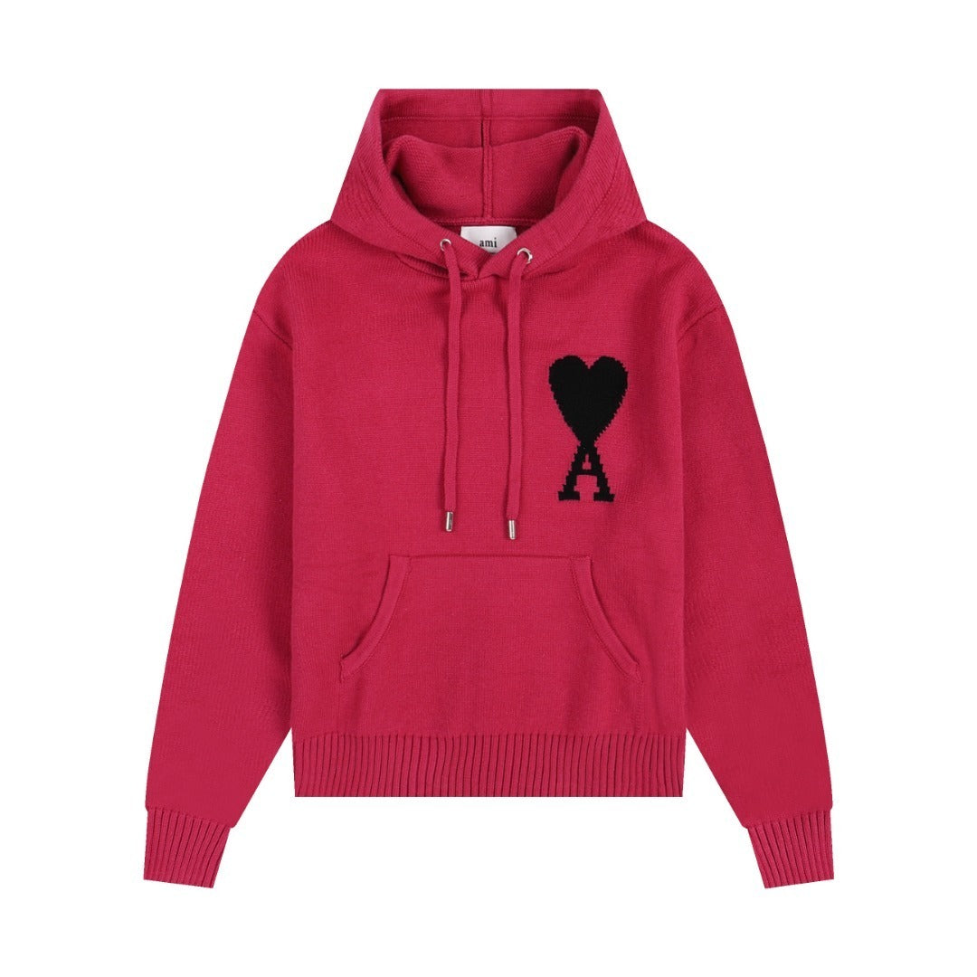 Ami Paris Ami De Coeur Hoodie "Pink"