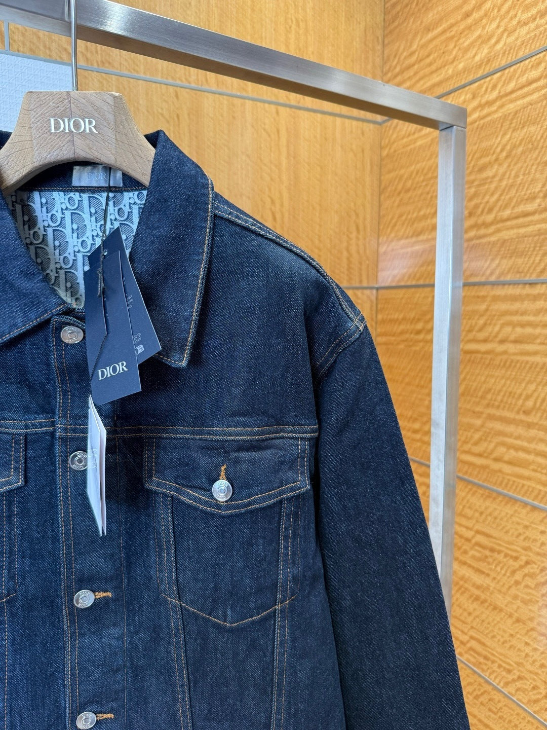 Dior Oblique Jacket Blue Raw Cotton Denim