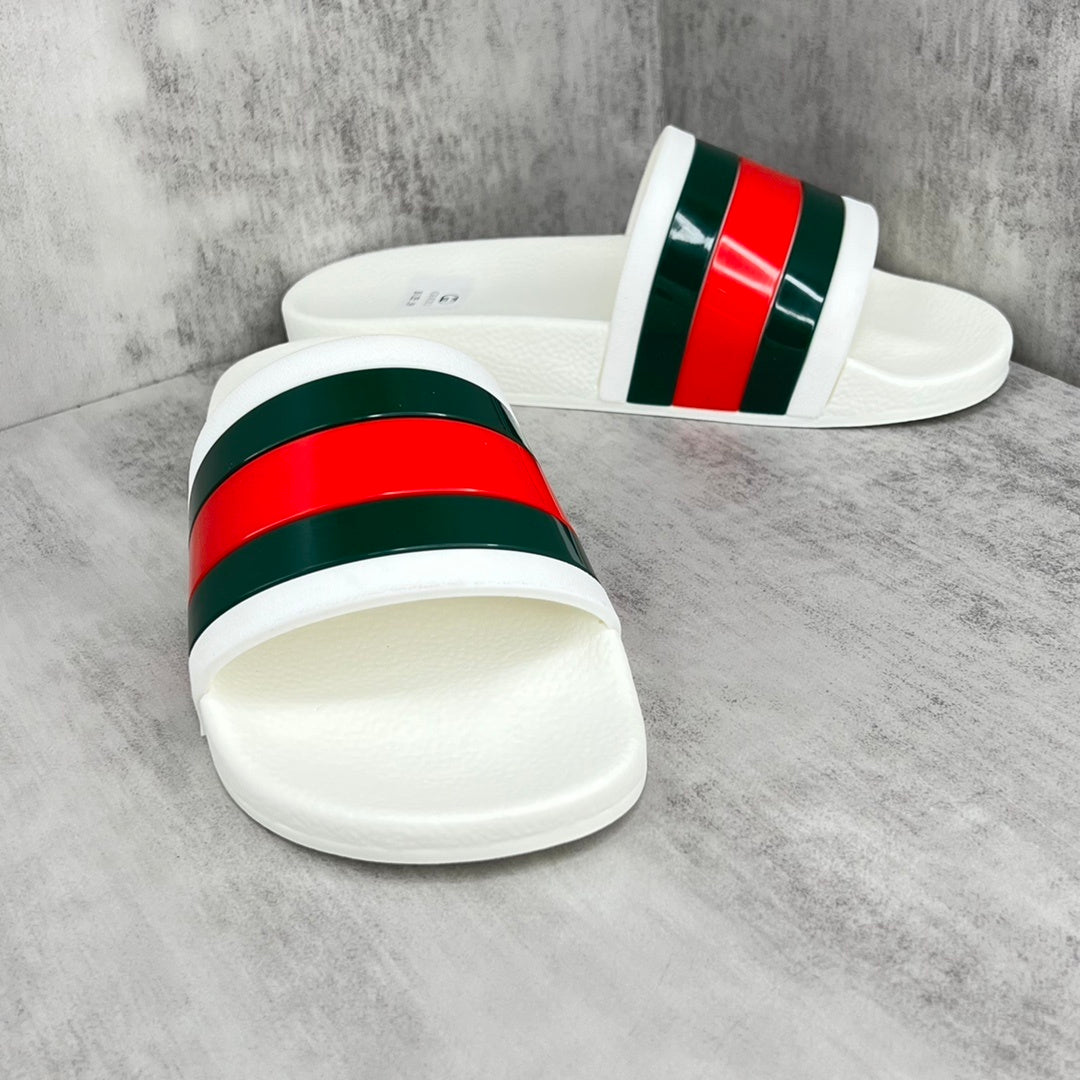 Gucci Slides "White-Green-Red"