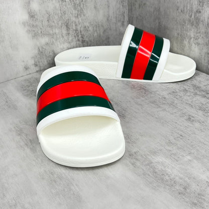 Gucci Slides "White-Green-Red"