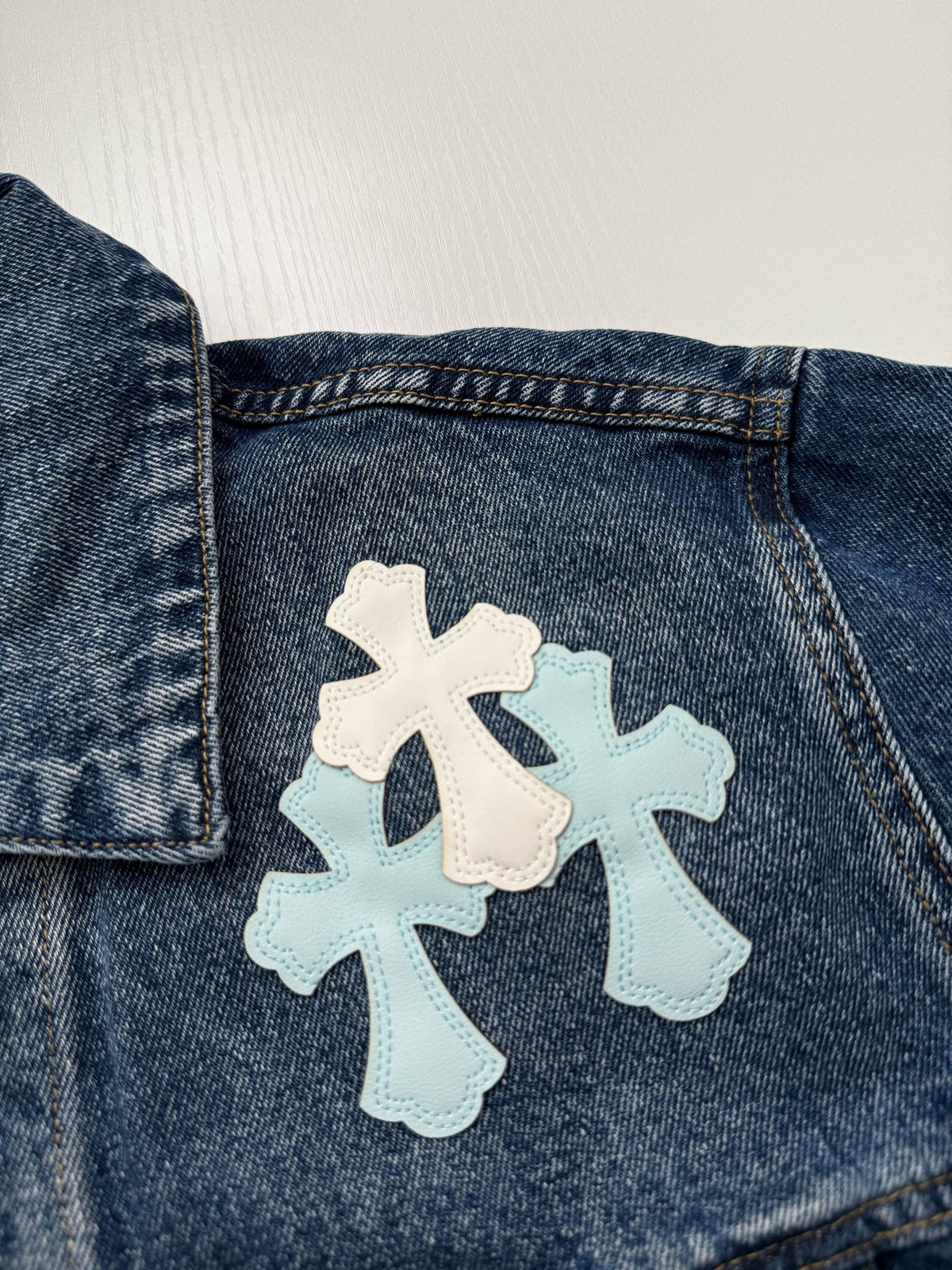 Chrome Hearts Cross Patches Denim Shirt