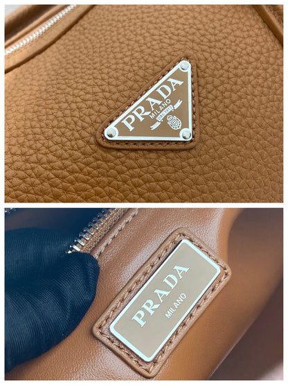 Prada Leather Duffel Bag "Brown"