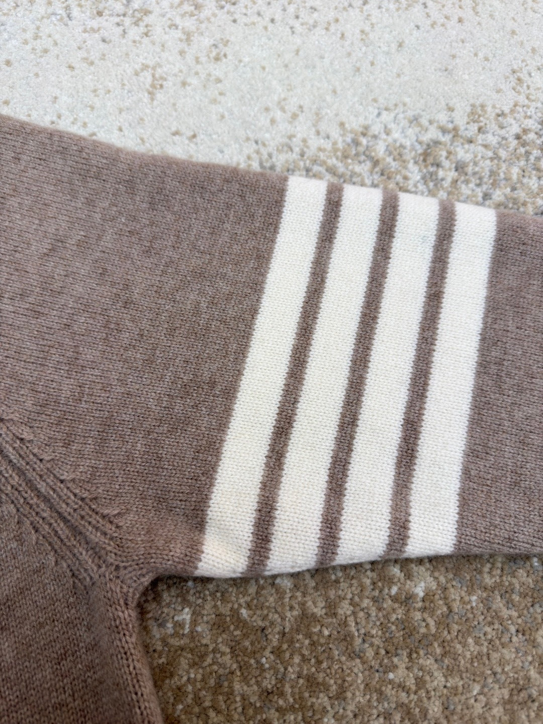 Thom Browne 4-Bar Wool Sweater "Beige"