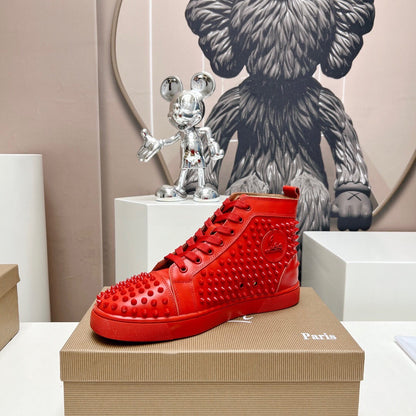 Christian Louboutin High-Top Louis Spike "Red"